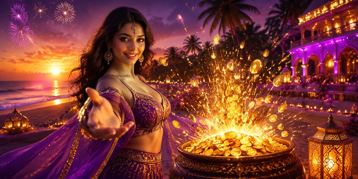 Casino entertainment at Goa beach during Diwali festival